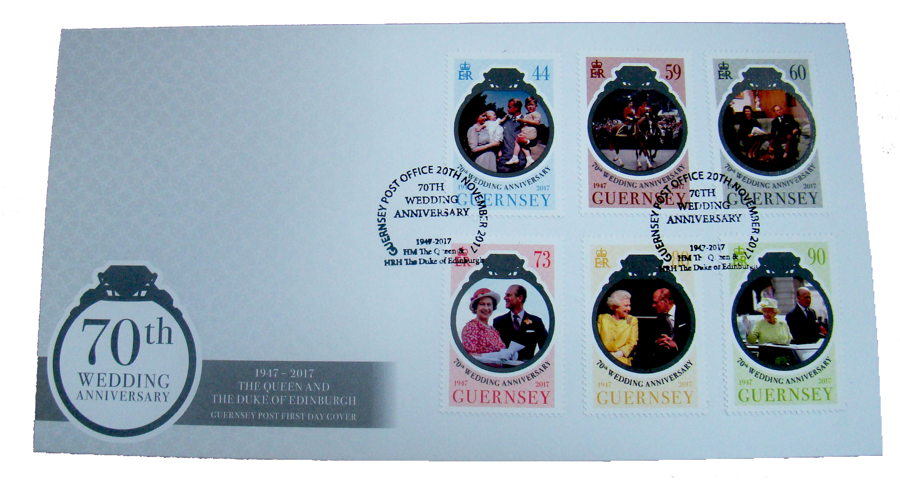 70th Wedding Anniversary of  The Queen and Prince Philip Special FDC